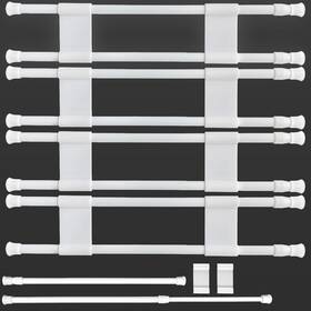 15.6in-27.6in Admifly 705353067860 4 Sets Double Rv Refrigerator Tension Rod 8pcs Nno Drilling Small