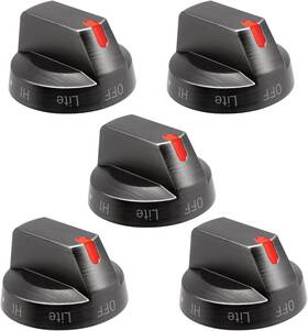 Nx58j5600sg Aftermarket Nx58j5600sg/aa-02 Samsung Oven Range Surface Burner Knobs 5 Pack