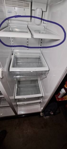Srd26v Amana Refrigerator Side Upper Split Shelve Assembly