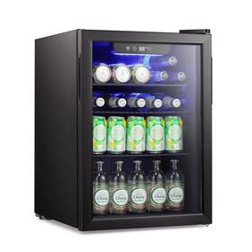 Jc-70bh Antarctic Star Mini Fridge 95 Can Beverage Refrigerator Wine Cooler Clear Front Glass Door Smal