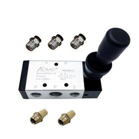 Aom7774671k1 Aomag Pneumatic 3/8 Inch Pt 5 Way 2 Postion Air Hand Lever Operated Valve