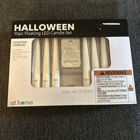 At Home 197154236765 10 Pc Halloween Decorations Floating Candles With Remote Led C2