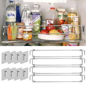 Cs278 Awelov Rv Refrigerator Bars 4 Pcs 12.4 Inch -22.52 Adjustable Stainless Steel Fridge
