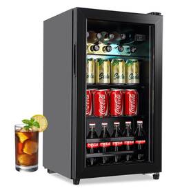 Flb-60 Binmit Mini Fridge With Glass Door 3.0 Cu.ft Small Beverage Refrigerator For Bedroo