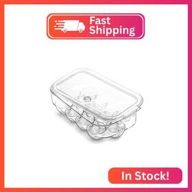 12097-clr Bino Plastic Egg Container For Refrigerator - Clear 13 Count Sturdy Durable