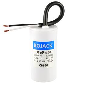 Bj-c60-50uf250 Bojack Run Capacitor 50 Uf Mfd 250v Ac Cbb60 2 Wire 50/60hz Cylinder