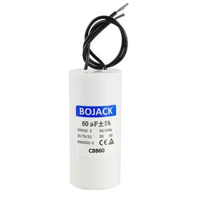 Bj-c60-60uf300 Bojack Run Capacitor 60 Uf 300v Ac Mfd Cbb60 2 Wire 50/60hz Cylinder