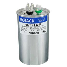 Bj-cap7 Bojack 55 5uf 55/5mfd 6% 370v/440v Cbb65 Dual Run Circular Start Capacitor