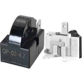 Qp2-4r7 Branded 740866408045 Refrigerator Starter Relay And Overload Protector Kit 4.7 Ohm 1 Pin Ptc