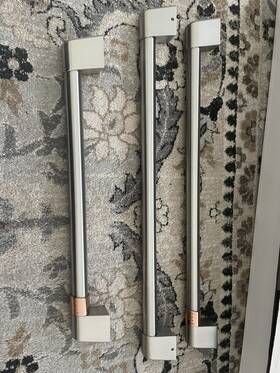 Cxlb3h3pmbz Cafe Ge French Door Refrigerator 3 Pc Handle Kit Stainless Steel