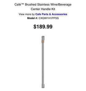 Cxqw1h1ppss Cafe Appliances Wine And Beverage Center Brushed Stainless Handle