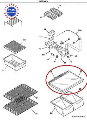Calpalmy 684753221433 Crisper Glass Replacement Compatible With Frigidaire Tempered