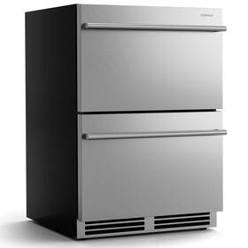 Hcst05059 Costway 24 Inch Under Counter Dual Drawer Fridge With 37 -64 Temperature Range Freestanding