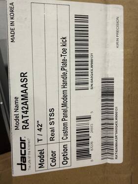Rat42amaasr Dacor Contemporary Silver Stainless Steel Door Panel Kit
