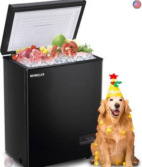 Anhui-debcbd63 Demuller Store Chest Freezer With 2 Removable Baskets 3.5 Cu.ft Compact Freezers