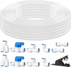 Dmtval 445009335372 Professional 1/4 Inch Od Tubing Water Line Kit For Refrigerator Ice Makers 32.8 Ft