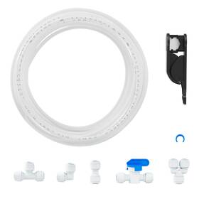 Dmtval 749877184139 Professional 1/4 Inch Od Tubing Water Line Kit For Refrigerator Ice 32.8ft White