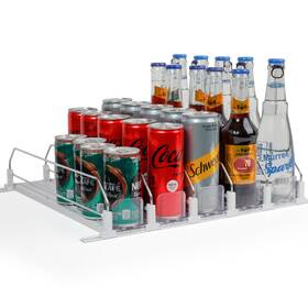 Bsr1122 Dwella Drink Organizer For Fridge With Pusher Glide 5 Rows Spring Loaded Fri