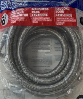 48378 Eastman Washing Machine Connector 6ft 90 Degree Elbow Stainless Steel 48378 Eastman Washing Machine Connector 6ft 90 Degree Elbow Stainless Steel