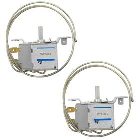 X2019051734 Eilumduo 2pcs Universal Refrigerator Thermostat Wpf20-l 2 Pin Silver
