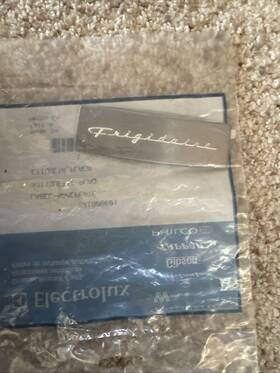 241808601 Electrolux Frigidaire Refrigerator Name Plate Label