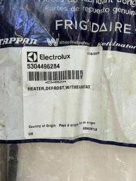 5304496284 Electrolux New Genuine Oem Frigidaire Refrigerator Defrost Heater