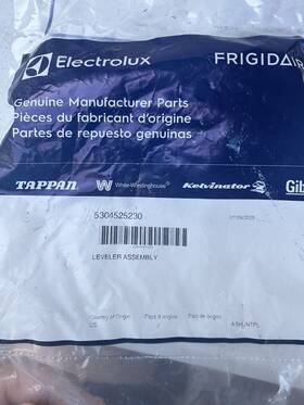 5304525230 Electrolux Leveler Assembly 5304525230 Electrolux Leveler Assembly