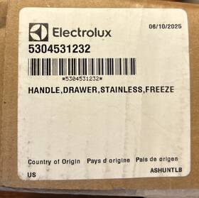 5304531232 Electrolux Handle Drawer Stainless Freezer