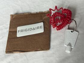 Fffh17f2qwb Electrolux Frididaire Upright Freezer Key And Badge. Pre Owned