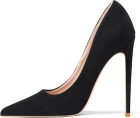Elisabet Tang 792966761902 High Heels Women Pumps Pointed Toe Stilettos 4.7 8 Black