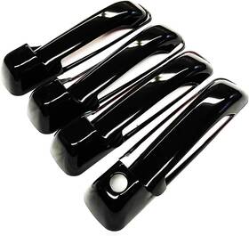 E-dgramza-1665-s Erushautoparts Black Door Handle Covers Compatible With 10-18 Ra-m 1500 2500 3500 / Commander/g