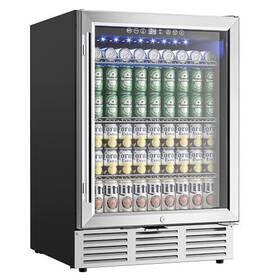 Euhomy 850052496685 24 Inch Beverage Refrigerator 180 Can Built-in Cooler Under Counte
