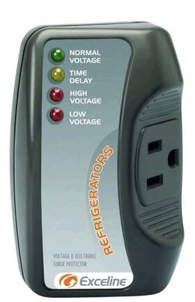 Exceline 591919007288 Electronic Surge Protector For Refrigerators Up To 27 Cuft And Freezers