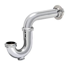 Ez-flo 091712350224 Eastman 1-1/2 Inch 17-gauge Steel P-trap With Flange And Cleanout Brass Plum