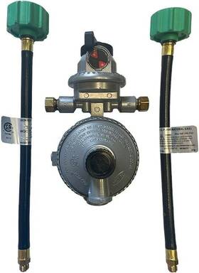 Fairview 741330356992 Rv Camper Lp Propane 2 Stage Automatic Regulator With X 12 Qcc Acme Pigtail