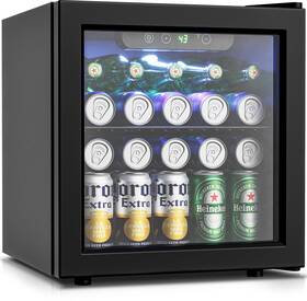 Zx-br-55 Feelfunn Beverage Refrigerator Cooler - 12 Bottle 50 Can Mini Fridge With Glass Door