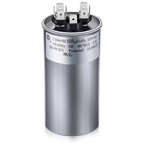 Fiada-capacitors-68 Fiada 50/5 Mfd Uf 370/440v Cbb65 Dual Run Round Capacitor For Ac Motor Hvac