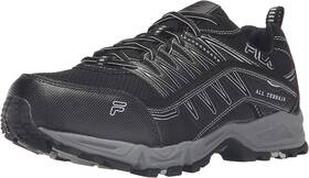 1sh40240-010 Fila Mens Memory At Peak Steel Toe Trail 11 Black/black/metallic Silver