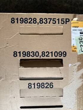 819826p Fisher & Paykel And E442b Refrigerator Gasket Frame White Door Seal 819826p Fisher & Paykel And E442b Refrigerator Gasket Frame White Door Seal