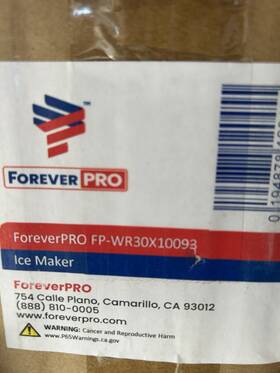 Fp-wr30x10093 Foreverpro Ice Maker For Refrigerator Replacement Part