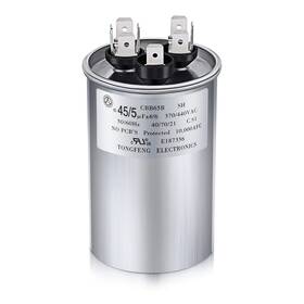 Fd-frienda-f0386 Frienda 45 5 Mfd 45/5 Uf 6% 370v Or 440v Vac Dual Run Round Capacitor