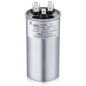 Fd-frienda-f0387 Frienda 35 5 Mfd 35/5 Uf 6% 370v Or 440v Vac Dual Run Round Capacitor