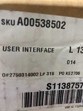 A00538502 Frigidaire 137363701 Oem User Interface New