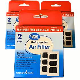 Frigidaire 194346196678 Pureair Ultra Ii Refrigerator Air Filters Paultra2 - 3 Pck-6 Frigidaire 194346196678 Pureair Ultra Ii Refrigerator Air Filters Paultra2 - 3 Pck-6