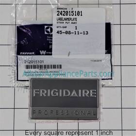 242015101 Frigidaire Refrigerator/freezer Nameplate 242015101 Frigidaire Refrigerator/freezer Nameplate