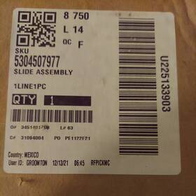 5304507977 Frigidaire Nib Oem Refrigerator Right Hand Freezer Slide