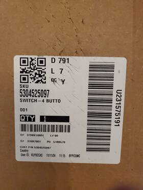 5304525097 Frigidaire Refrigerator Dispenser User Interface Board