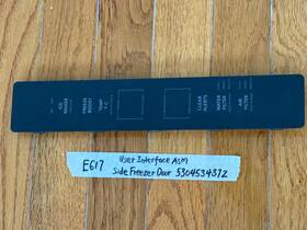 Prsc2222af6 Frigidaire 5304530715 Ui Control Side Freezer Door 5304534372 Refrigerator E617 Prsc2222af6 Frigidaire 5304530715 Ui Control Side Freezer Door 5304534372 Refrigerator E617