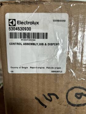 5304530930 Frigidaire Refrigerator Dispenser Ui Control Board - Oem