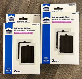 Af-3-2 Frigidaire Project Source Refrigerator Air Filters 2-2packs 4